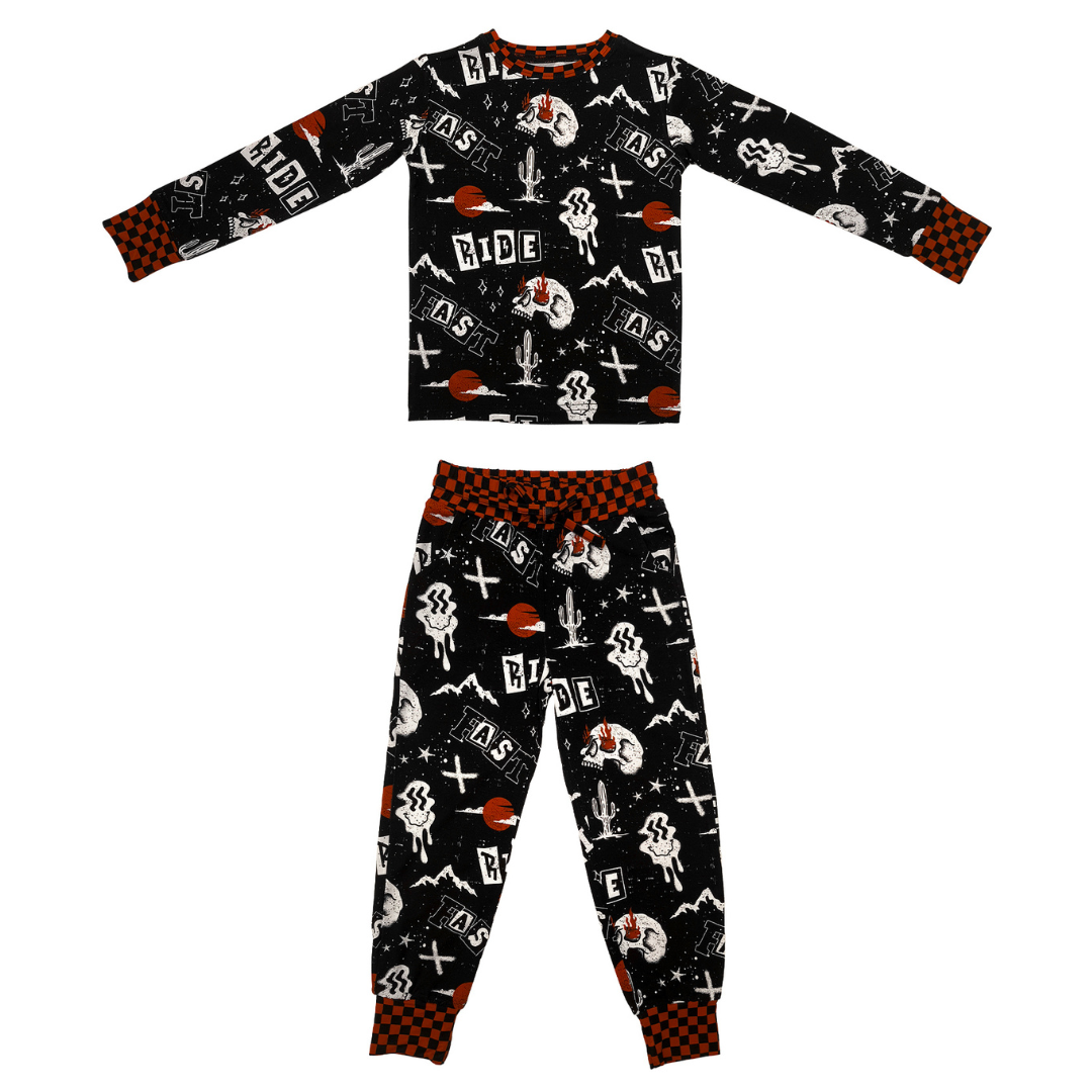 Ride Fast 2 Piece Pajamas / PREORDER ships Jan 12 - 16