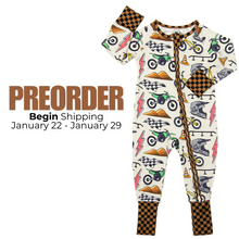 Load image into Gallery viewer, Radical Racer Zip Up Pajamas - PREORDER
