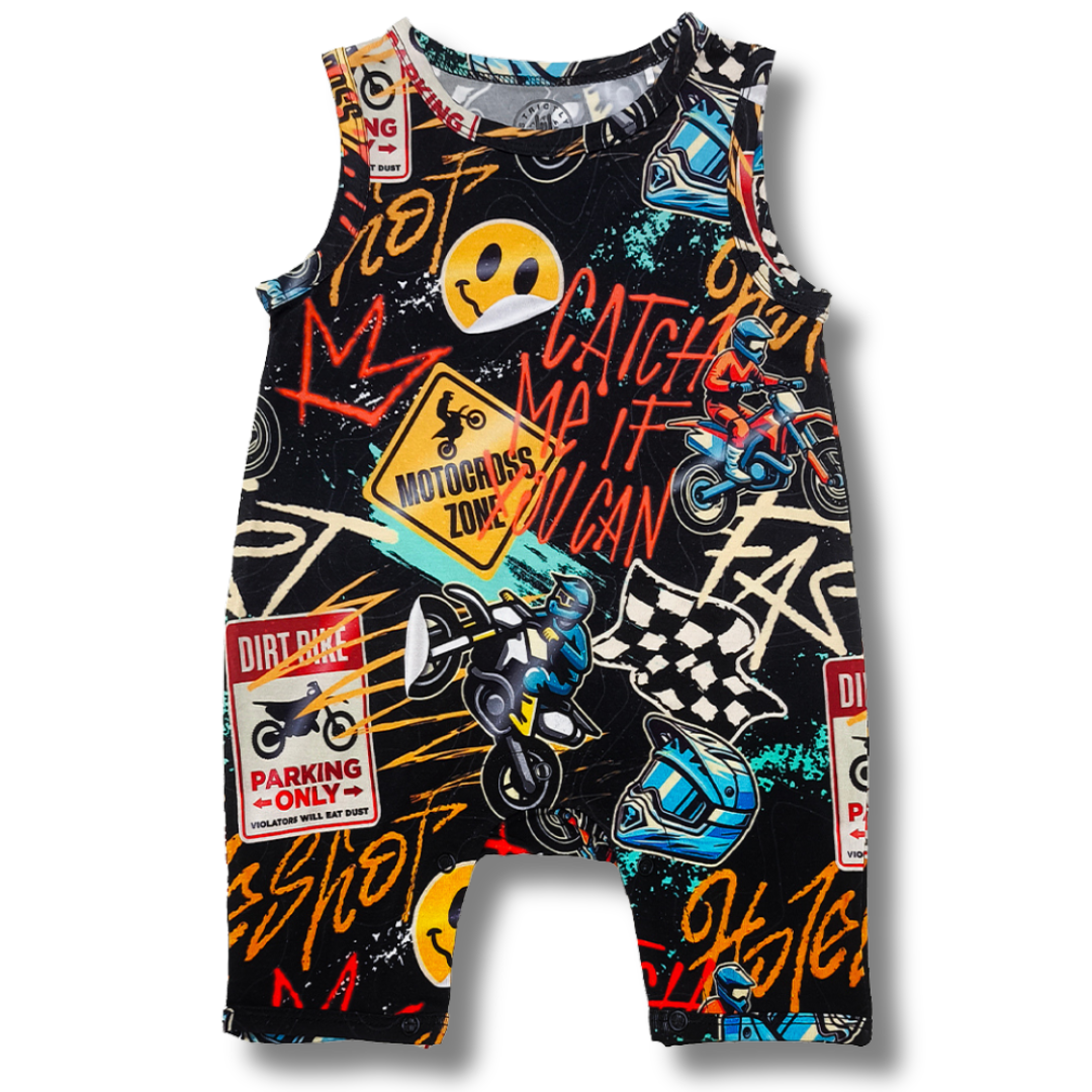 Catch Me If You Can Romper (3/6M - 3T) / *PREORDER - SHIPPING OUT BETWEEN JULY 3 - 11* - Strictly Wild