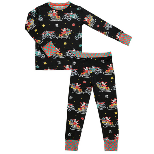 Santas Speedy Sleigh Toddler & Youth Pajamas - Strictly Wild