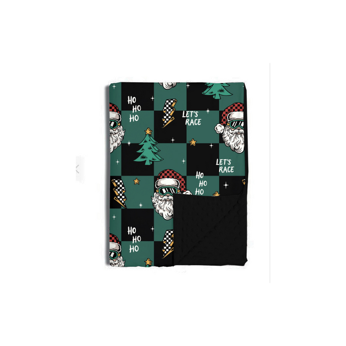 Let's Race Santa Blanket / Baby *PREORDER - SHIPPING OUT BETWEEN NOV 10-17*
