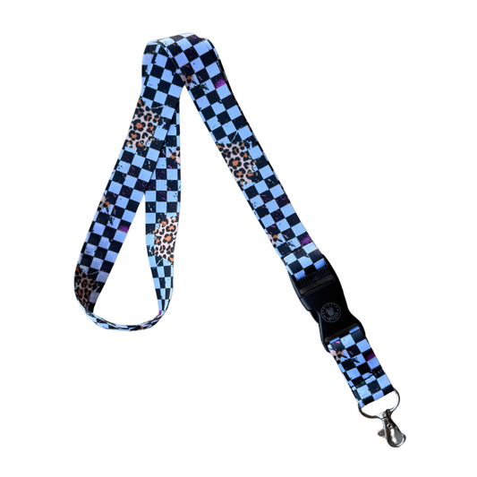 Cheetah Checker Lanyard