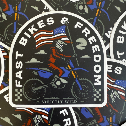 Fast Bikes & Freedom Sticker