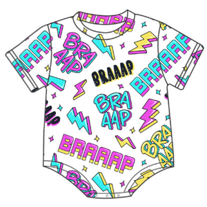 Retro Braaap Bubble Romper / PREORDER (shipping to you June 3-10)