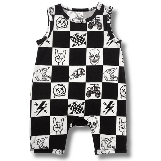Dirt Dash Romper (3/6M - 3T) / *PREORDER - SHIPPING OUT BETWEEN JULY 3 - 11* - Strictly Wild