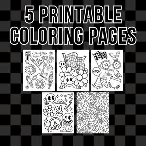 Racing Coloring Pages - Digital Download