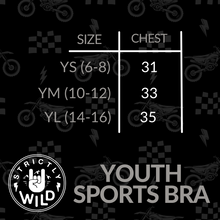 Load image into Gallery viewer, Full Throttle Youth Sports Bra / PRE-ORDER shipping out Mar 18-25.
