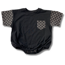 Load image into Gallery viewer, Stealth Checker Bubble T-Shirt Romper
