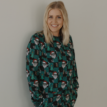 Load image into Gallery viewer, Let&#39;s Race Santa Unisex Adult Pajamas *PREORDER - SHIPPING OUT BETWEEN NOV 24 - DEC 6*
