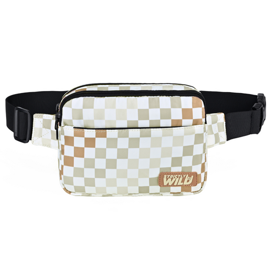 Neutral Checker Cross Body Bag - Strictly Wild