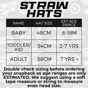 Retro Dirt Bike Checks Straw Hat / PREORDER (shipping to you June 3-10)