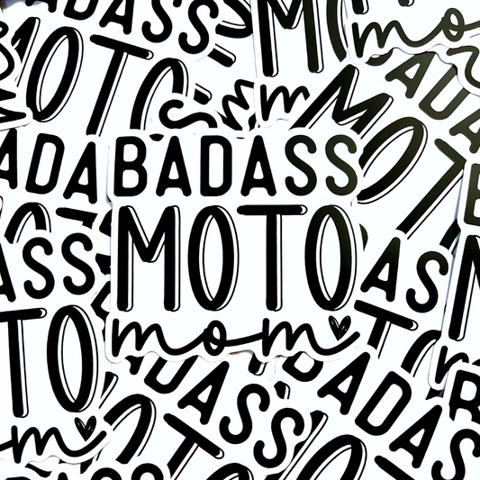 Badass Moto Mom Sticker - Strictly Wild