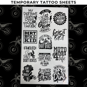 Temporary Tattoo Sheet - Ready To Ship